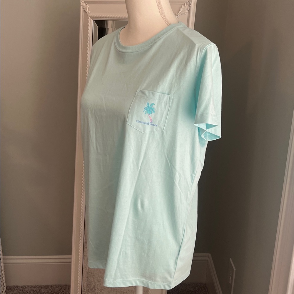 NWT Vineyard Vines SS Beach Scenic Pocket Beachcomber Blue T-shirt, size L. - Picture 2 of 10